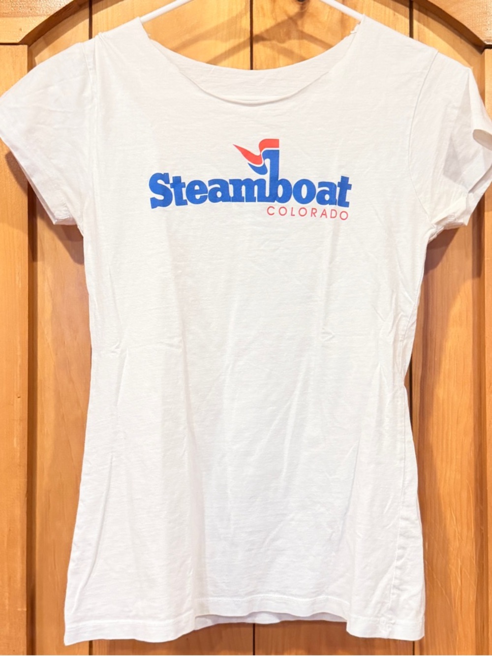 Vintage Steamboat Colorado Women's White Graphic Tee